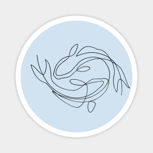 Koi Line Art Magnet